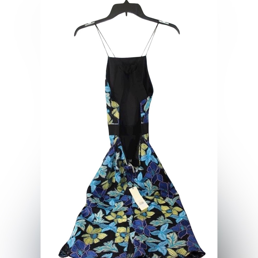 Topshop Floral Print Crochet Halter Dress Sz 2 US 6 UK $330 NWT Limited Edition - Picture 4 of 6